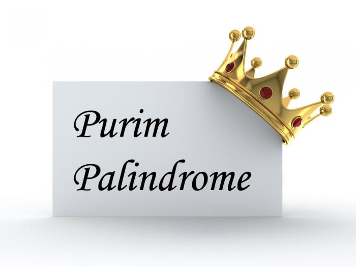 Purim Palindrome Poem