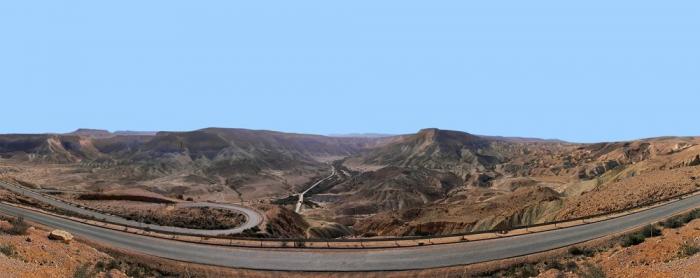 a road through the Negev Desert